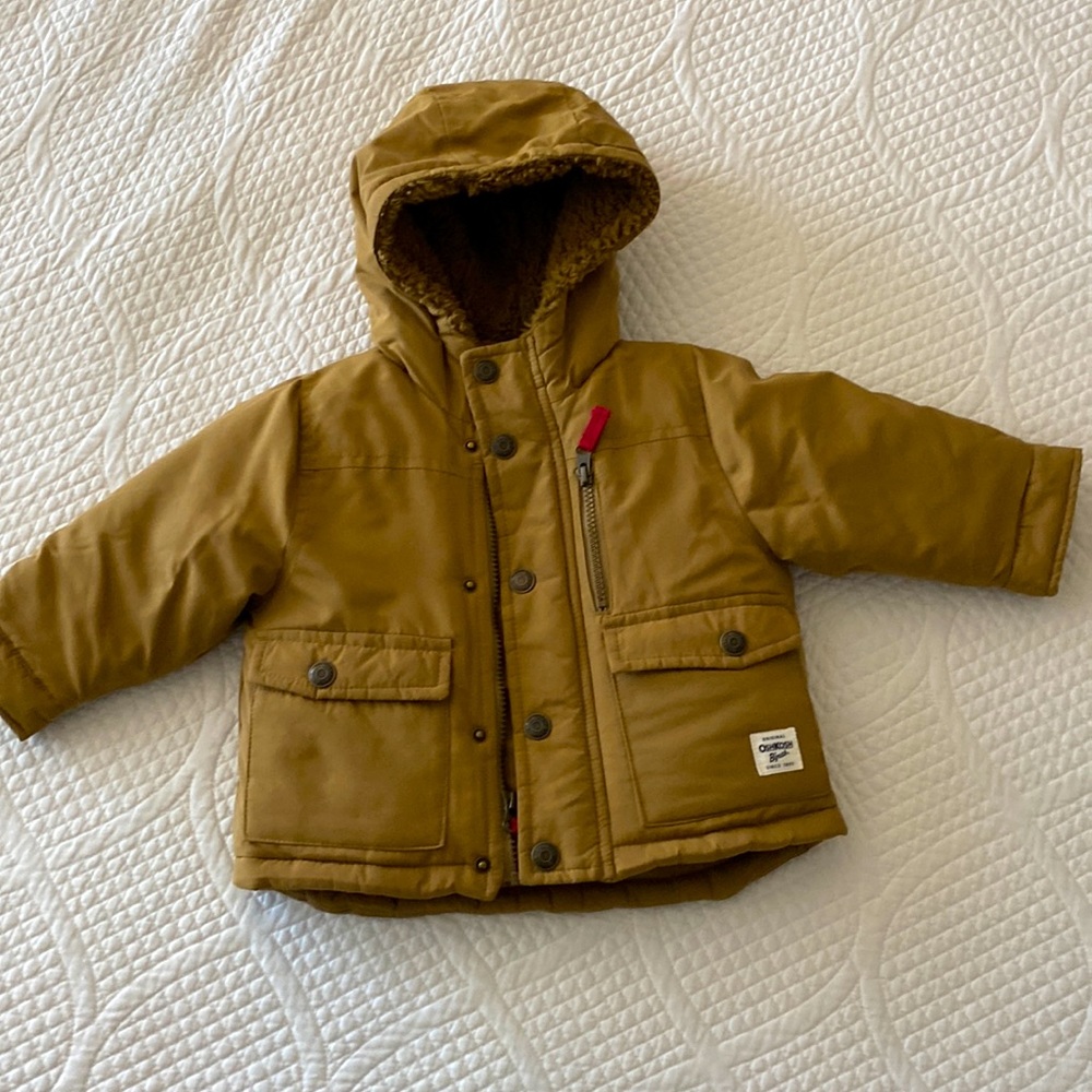 OshKosh B’Gosh Baby boys Heavyweight color block puffer coat jacket.